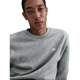 Nike Club BB Crew Dk Grau Heather/Weiß 3XL