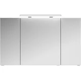 Saphir Badezimmerspiegelschrank »Serie 4010 Badezimmer-Spiegelschrank inkl. LED-Aufsatzleuchte«, Badschrank 120 cm breit, 3 Türen, 6 Glas-Einlegeböden, inkl Türdämpfer