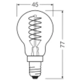Osram LED-Tropfenlampe Retro 1906 4099854075742 4,8 W E14 warmweiß