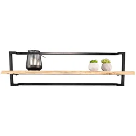 m2 Wandregal 100 x 30 cm Schwarz