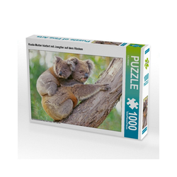CALVENDO Puzzle CALVENDO Puzzle Koala-Mutter klettert mit Jungtier, 1000 Puzzleteile