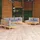 vidaXL Garten-Lounge-Set 7-tlg. grau Kiefer