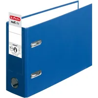 Herlitz Ordner Kunststoff A5 quer maX.file protect 75mm blau