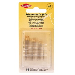 Kleiber Sticknadeln mit Spitze "fein", Inhalt: 16 Stück