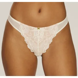 String JETTE, Damen, Gr. 32/34, beige (creme), Microtouch, Obermaterial: 83% Polyamid, 17% Elasthan, figurbetont, Unterhosen String, mit Mix aus feiner Spitze und Soft-Mesh