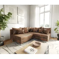 DeLife Ecksofa Clovis Braun Antik Optik Ottomane Rechts Modulsofa, Design Ecksofas, Couch Loft, Modulsofa, modular