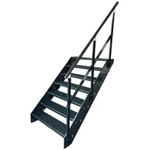 Kaminbau Mierzwa Premium Stahl Treppe mit Geländer 600 cm Edelstahl