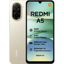 XIAOMI Smartphone "Redmi A5", gold, 64 GB, Mobiltelefone