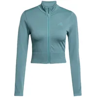 adidas Workout Essentials Knit Reißverschlusspullover - Preloved Teal - M