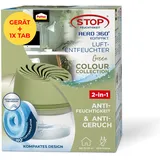Pattex AERO 360° Kompakt Luftentfeuchter Green Colour Collection, 1 Gerät inkl. 1 Nachfülltab, Raumentfeuchter für effektive Luftzirkulation, Raumluftentfeuchter reduziert Luftfeuchtigkeit
