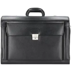 Alassio Pilotenkoffer Leder 49 cm Laptopfach schwarz