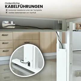 bümö Schreibtisch O-Serie Grau / Silber
