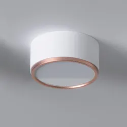 Modern Spot- Deckenleuchte Kaps - Weiß/Kupfer