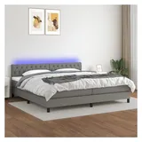 vidaXL Boxspringbett 200 x 200 cm Dunkelgrau