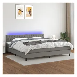 vidaXL Boxspringbett 200 x 200 cm Dunkelgrau