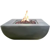 ELEMENTI Gasfeuerstelle "Westport" in Beton-Optik,grau,87 x 87 x 36 cm (L x B x H)