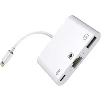 MicroConnect W125648613 (USB-A), Dockingstation + USB Hub, Weiss