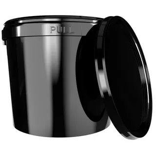 FixedByU Eimer mit Deckel 5 l Schwarz