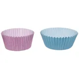 Zenker Muffinförmchen für schön dekorierte Muffins, Cupcakeförmchen aus Papier (Farbe: Frozen Rose/Eisblau), Menge: 1 x 100 Stück