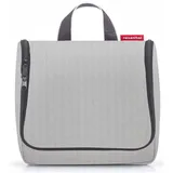 Reisenthel toiletbag XL Herringbone Grey - praktischer Kulturbeutel mit Haken, wasserabweisendes Material