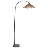 Beliani Stehlampe, Natur, Schwarz, Papier, 70x160x40 cm, Lampen & Leuchten, Innenbeleuchtung, Stehlampen, Stehlampen
