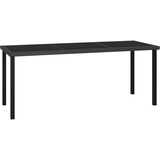 vidaXL Garten-Esstisch Schwarz 180x70x73 cm Poly Rattan