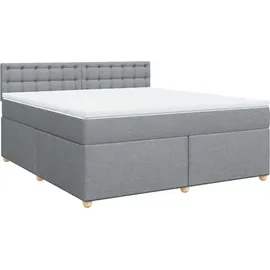 vidaXL Boxspringbett 180 x 200 cm Hellgrau