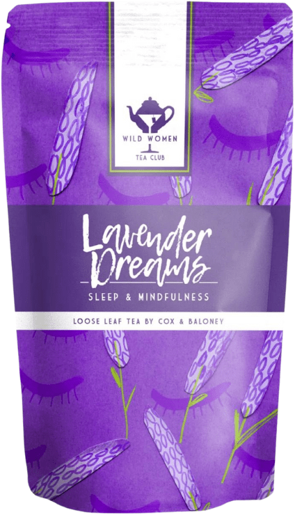 Lavender Dreams tea for anxiety and sleep in the evening