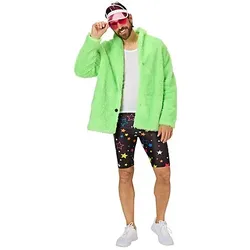 Plüschjacke, neongrün