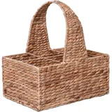 Vivanno Flaschenträger Wasserhyazinthe - Naturgeflochtener Flaschenkorb, 6 Flaschen, 39x36x26 cm, Tragegriff
