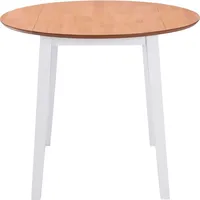 vidaXL Esstisch Ø 90 cm weiß
