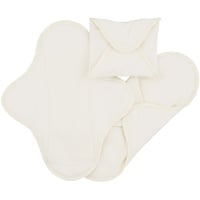 Imsevimse Waschbare Stoffbinden Slipeinlage 3er Set, weiß, Binden Regular (9 x 24,5 cm)