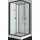 SANOTECHNIK Komplettdusche mit Schiebetür 90 x 90 cm schwarz Sicherheitsglas PS15B