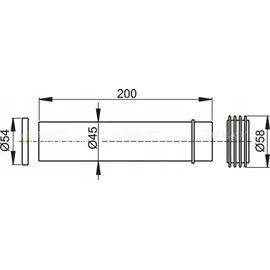 alcadrain M901 Anschlussdichtung + Abflussrohr + Manschette 45×58×25