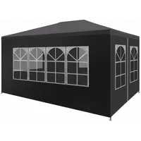 vidaXL Partezelt 4 x 3 m inkl. 4 Seitenteile Anthrazit