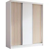 altdecor Kleiderschrank, Weiß, Eiche Artisan, Holzwerkstoff, 180x216x61 cm, Schlafzimmer, Kleiderschränke