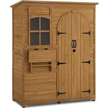 MCombo M MCombo Gartenschrank Geräteschuppen Holz 0926, 73×144×185 cm (Natur)