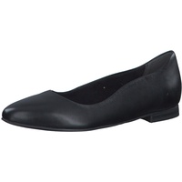 TAMARIS Damen Ballerinas Leder Blockabsatz; BLACK LEATHER/schwarz; 36 EU