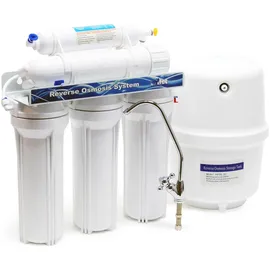 Naturewater Indoor Growing Bewässerung, Umkehrosmoseanlage 190 L/tag, 5-stufiges Trinkwasser Filtrationssystem, Osmose System inkl. Behälter