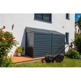 SPACEMAKER Metallgerätehaus 4x10 2,95 x 1,24 m grau