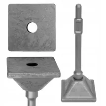 TRIZERATOP Stampferplatte Sechskant HEX 30mm, 15x15x41cm für Abbruchhammer