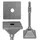 TRIZERATOP Stampferplatte Sechskant HEX 30mm, 15x15x41cm für Abbruchhammer