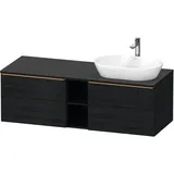 Duravit D-Neo Konsolenwaschtischunterbau wandhängend Eiche Schwarz Matt 1400x550x459 mm - DE4950R041 DE4950R04160000