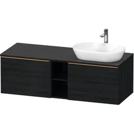 Duravit D-Neo Konsolenwaschtischunterbau wandhängend Eiche Schwarz Matt 1400x550x459 mm - DE4950R041 DE4950R04160000
