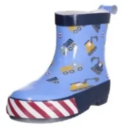 Playshoes Gummistiefel Halbschaft Baustelle blau, 21