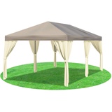 Stabilezelte Pavillon 3x6 Meter Sahara 400g/m2 Premium PVC BRAUN