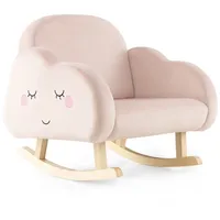 Kindersessel Mit Massivholzbeinen Gepolsterter Kindersofa Schaukelstuhl Rosa Wol