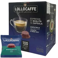 100 Kapseln Lollo Kaffee Entkoffeinierte Mischung Kompatibel Lavazza Maschinen