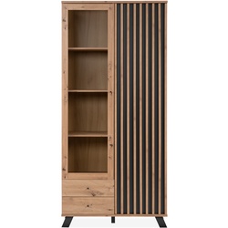 Finori Medan 52A Vitrine Holzwerkstoff Artisan Oak/Anthrazit