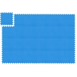 Relaxdays Bodenschutzmatte, 24 Puzzlematten für Sport & Fitnessgeräte, 30x30 cm, 2,16 m2, Schaumstoff, Bpa-frei, Blau